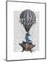 Flying Zebra-Fab Funky-Mounted Art Print