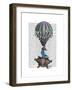 Flying Zebra-Fab Funky-Framed Art Print