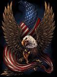 Purple Heart Eagle and Flag 01-FlyLand Designs-Giclee Print