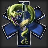 EMS Star of Life With Snake-FlyLand Designs-Giclee Print