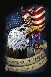 Purple Heart Eagle and Flag 01-FlyLand Designs-Giclee Print