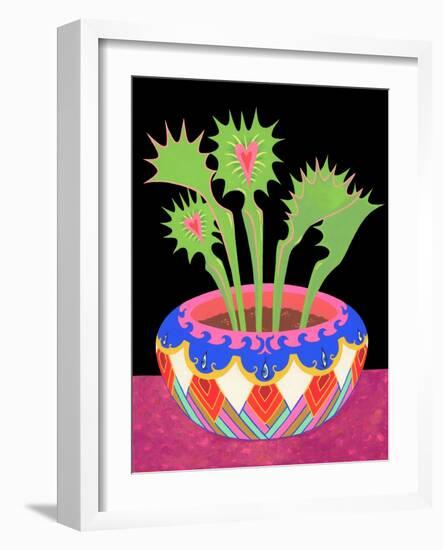 Flytraps in a Pot, 2021 (Acrylic on Panel)-Tsz Kam-Framed Giclee Print