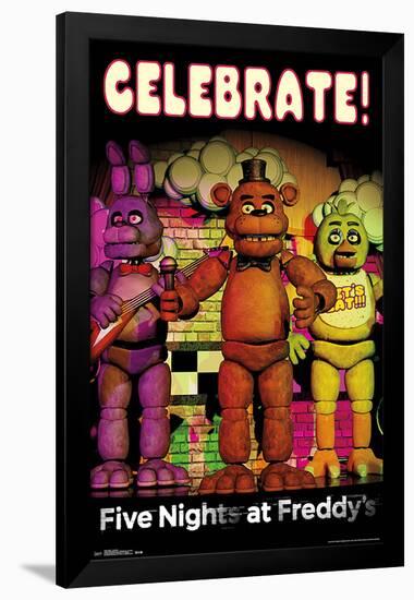 FNAF - CELEBRATE-null-Framed Poster