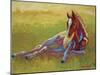 Foal Lying-Marion Rose-Mounted Giclee Print