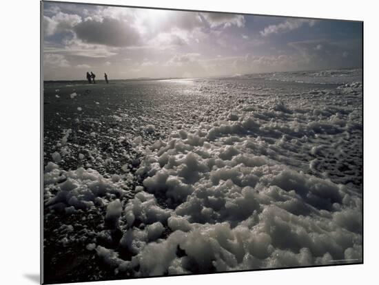 Foam off the Pacific Ocean on Coast Near Westport, Washington State, North America-Aaron McCoy-Mounted Photographic Print