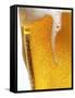 Foam Pouring over Edge of Glass of Light Beer-Brenda Spaude-Framed Stretched Canvas