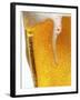 Foam Pouring over Edge of Glass of Light Beer-Brenda Spaude-Framed Photographic Print