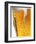 Foam Pouring over Edge of Glass of Light Beer-Brenda Spaude-Framed Photographic Print