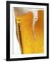 Foam Pouring over Edge of Glass of Light Beer-Brenda Spaude-Framed Photographic Print