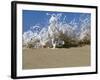 Foam Splashing on the Beach-null-Framed Photographic Print