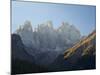 Focobon mountain range in the Pale di San Martino in the Dolomites of Trentino.-Martin Zwick-Mounted Photographic Print