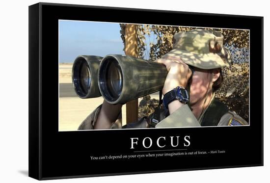 Focus: Inspirational Quote and Motivational Poster-null-Framed Stretched Canvas