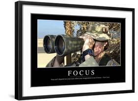 Focus: Inspirational Quote and Motivational Poster-null-Framed Photographic Print