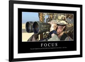 Focus: Inspirational Quote and Motivational Poster-null-Framed Photographic Print