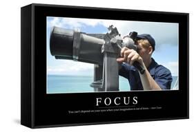 Focus: Inspirational Quote and Motivational Poster-null-Framed Stretched Canvas