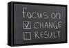 Focus on Change-Yury Zap-Framed Stretched Canvas