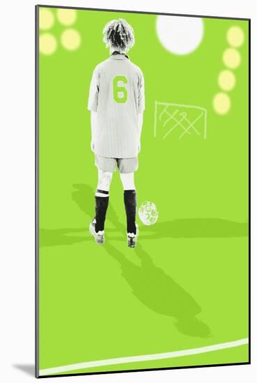 Focus on soccer-null-Mounted Giclee Print