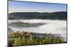 Fog about the Schluchsee, Black Forest, Baden-Wurttemberg, Germany-Markus Lange-Mounted Photographic Print