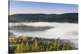 Fog about the Schluchsee, Black Forest, Baden-Wurttemberg, Germany-Markus Lange-Stretched Canvas