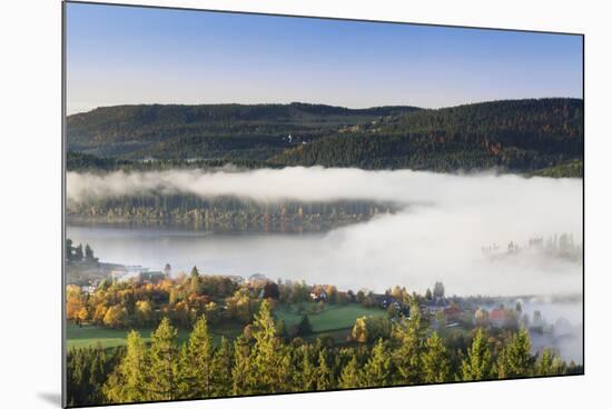 Fog about the Schluchsee, Black Forest, Baden-Wurttemberg, Germany-Markus Lange-Mounted Photographic Print