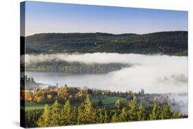 Fog about the Schluchsee, Black Forest, Baden-Wurttemberg, Germany-Markus Lange-Stretched Canvas