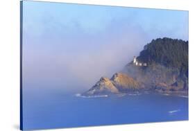 Fog Adds Beauty to Heceta Head Lighthouse, Oregon Coast, Pacific Ocean-Craig Tuttle-Stretched Canvas