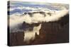 Fog and Clouds of a Partial Temperature Inversion Surround the Red Rocks of Bryce Canyon-Eleanor-Stretched Canvas