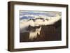 Fog and Clouds of a Partial Temperature Inversion Surround the Red Rocks of Bryce Canyon-Eleanor-Framed Photographic Print