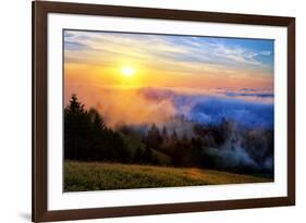 Fog and Light Mix Hills of Mount Tam California-Vincent James-Framed Photographic Print