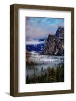 Fog and Mood Within Yosemite Valley, Bridallveil Falls-Vincent James-Framed Photographic Print