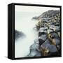 Fog at Basalt Columns of Giants Causeway-Micha Pawlitzki-Framed Stretched Canvas