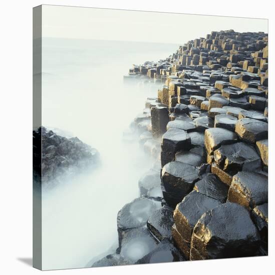 Fog at Basalt Columns of Giants Causeway-Micha Pawlitzki-Stretched Canvas