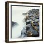 Fog at Basalt Columns of Giants Causeway-Micha Pawlitzki-Framed Premium Photographic Print