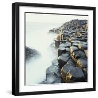 Fog at Basalt Columns of Giants Causeway-Micha Pawlitzki-Framed Premium Photographic Print