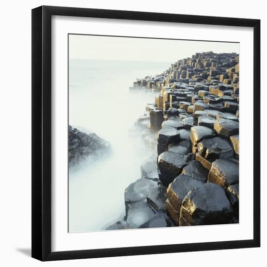 Fog at Basalt Columns of Giants Causeway-Micha Pawlitzki-Framed Premium Photographic Print