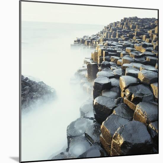 Fog at Basalt Columns of Giants Causeway-Micha Pawlitzki-Mounted Photographic Print
