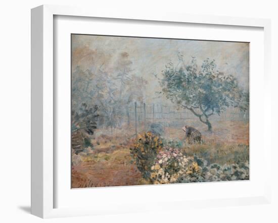 Fog at Voisins-Alfred Sisley-Framed Art Print