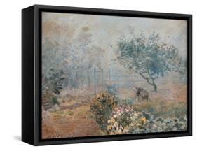 Fog at Voisins-Alfred Sisley-Framed Stretched Canvas