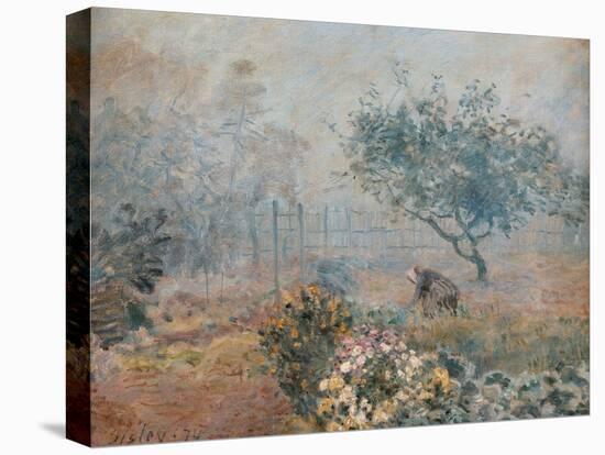 Fog at Voisins-Alfred Sisley-Stretched Canvas