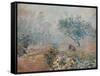 Fog at Voisins-Alfred Sisley-Framed Stretched Canvas