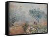 Fog at Voisins-Alfred Sisley-Framed Stretched Canvas