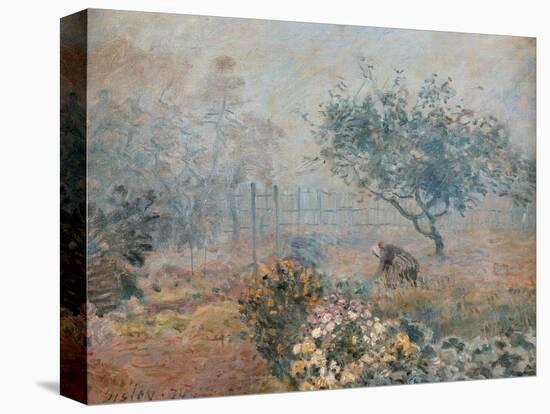 Fog at Voisins-Alfred Sisley-Stretched Canvas