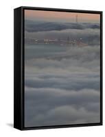 Fog Bank from the Berkeley Hills, San Francisco Bay, California-Josh Anon-Framed Stretched Canvas