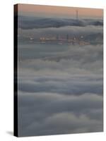 Fog Bank from the Berkeley Hills, San Francisco Bay, California-Josh Anon-Stretched Canvas