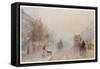 Fog, Brompton Road-Rose Barton-Framed Stretched Canvas