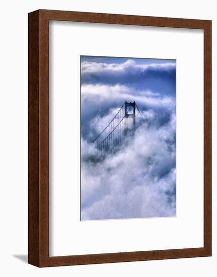 Fog Cotton, Ethereal Bridge, Golden Gate, San Francisco-Vincent James-Framed Photographic Print