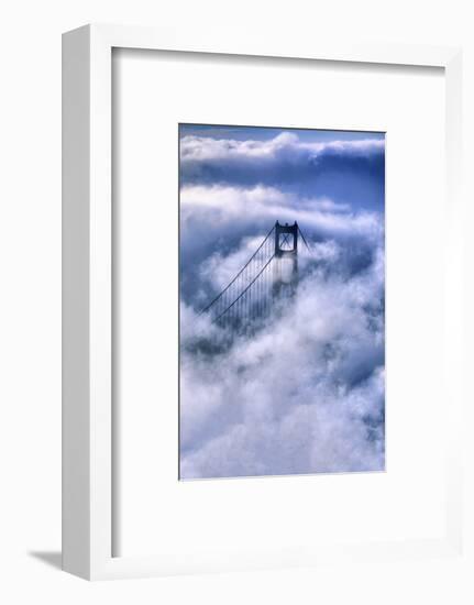 Fog Cotton, Ethereal Bridge, Golden Gate, San Francisco-Vincent James-Framed Photographic Print