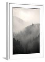 Fog Covering The Mountain Forests-Gudella-Framed Art Print