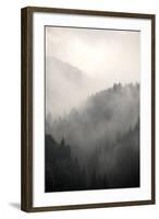 Fog Covering The Mountain Forests-Gudella-Framed Art Print