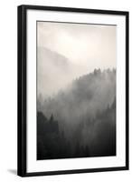 Fog Covering The Mountain Forests-Gudella-Framed Art Print